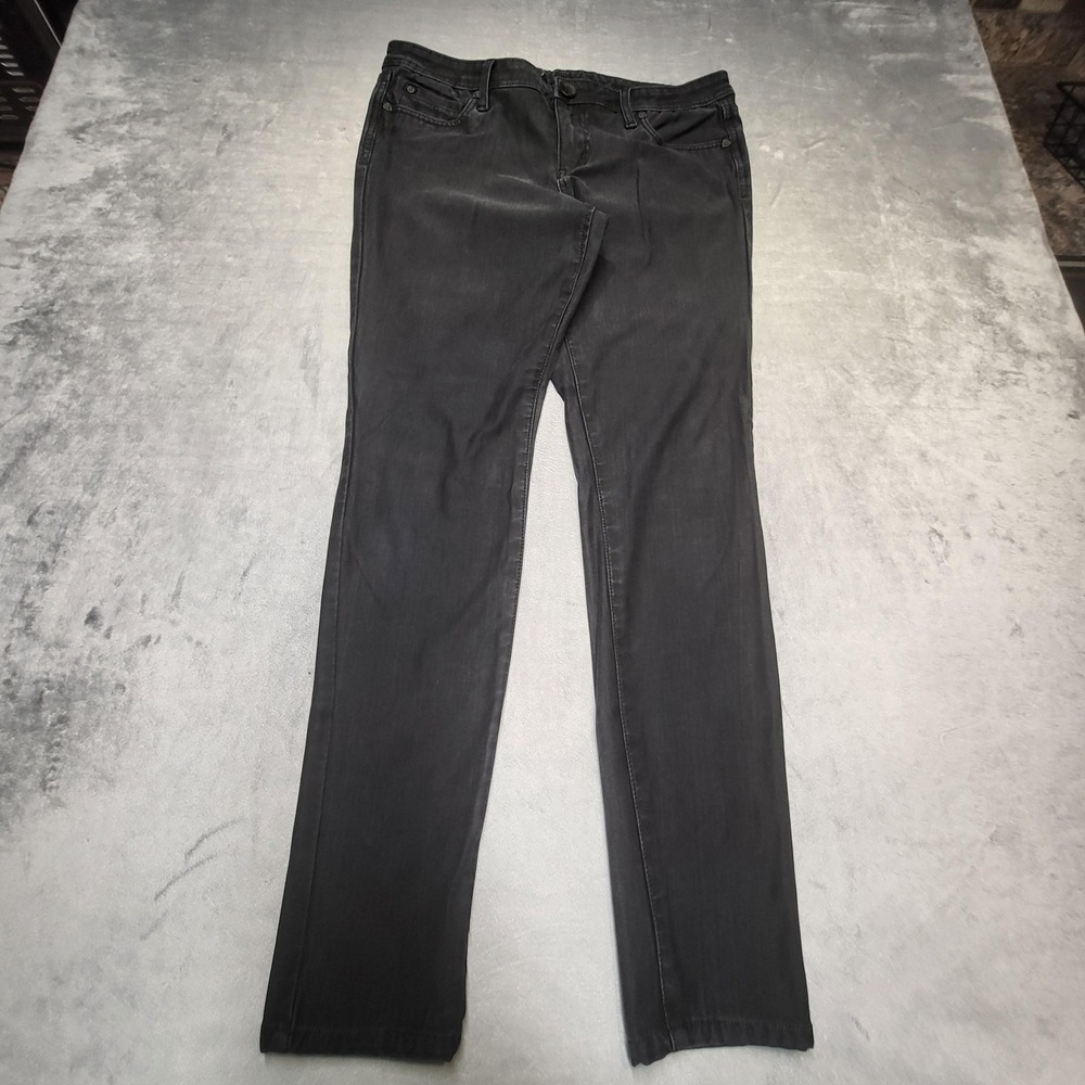 Kut From The Kloth Jeans Womens 12 Black Toothpick Skinny Mid Rise Stretch Denim